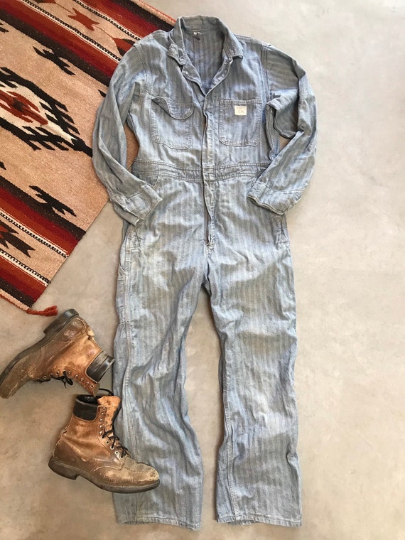 Vintage Big Mac Mechanics Workwear Herringbone Str