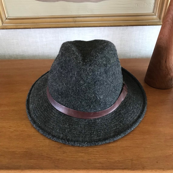 Vintage Stetson Gray Wool Fedora Rockabilly Cowbo… - image 2