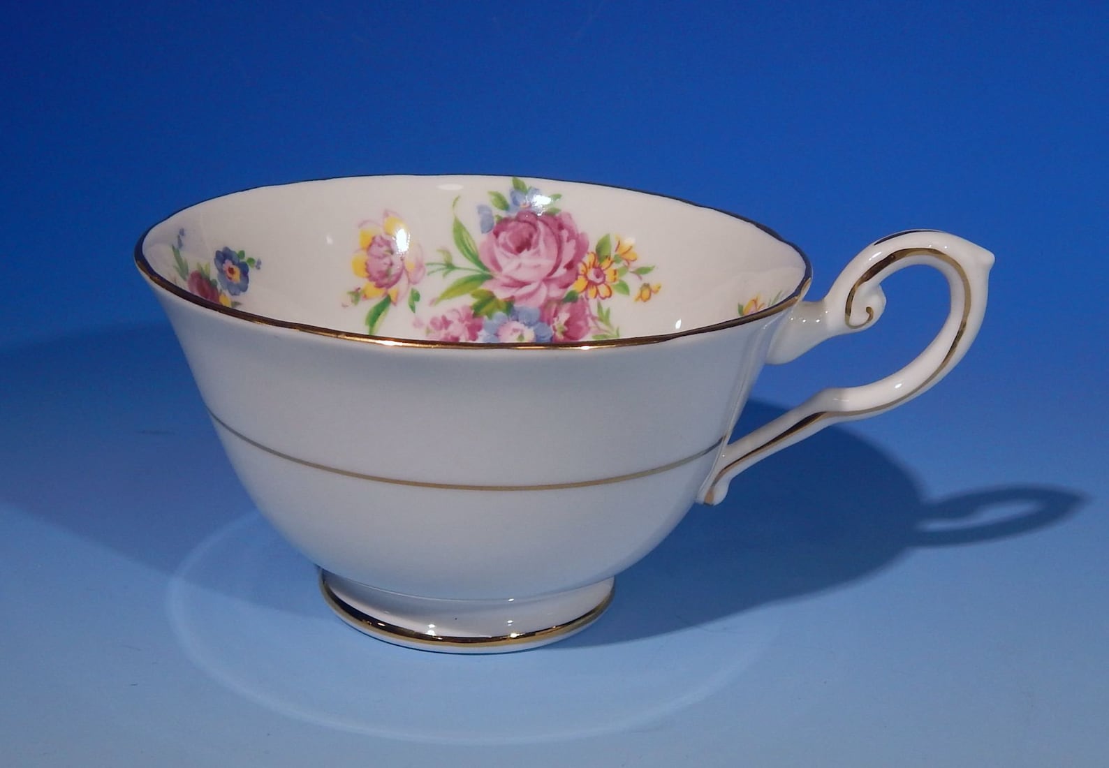 TUSCAN Fine Bone China Teacup Tea Cup & Saucer Set Pink Roses Etsy