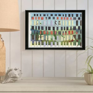 Woven Wonder in Blue Woven Watercolor painting Home Decor Office Wall Art