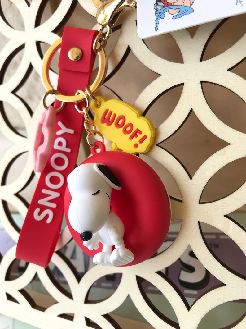 Snoopy and His Friends Keychain With Charms Dog House Etsy