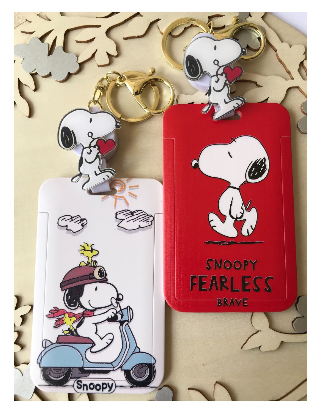 Cartoon Design ID Card Holderkeychain Lanyard Badges Holderluggage Tag Keychain Key Rings Zip