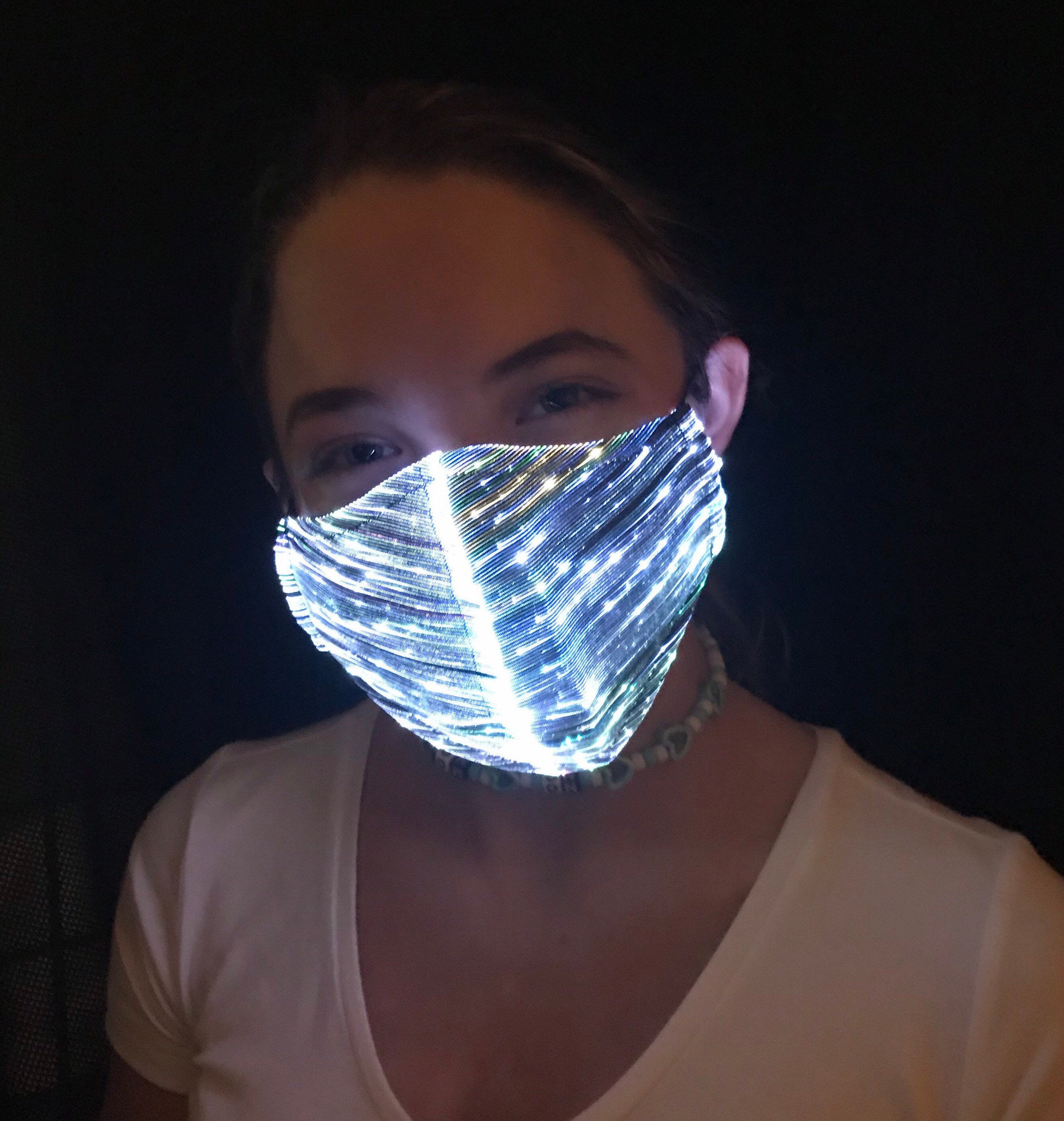 LED Lightup Color Changing Mask Party Biking Running Etsy Australia