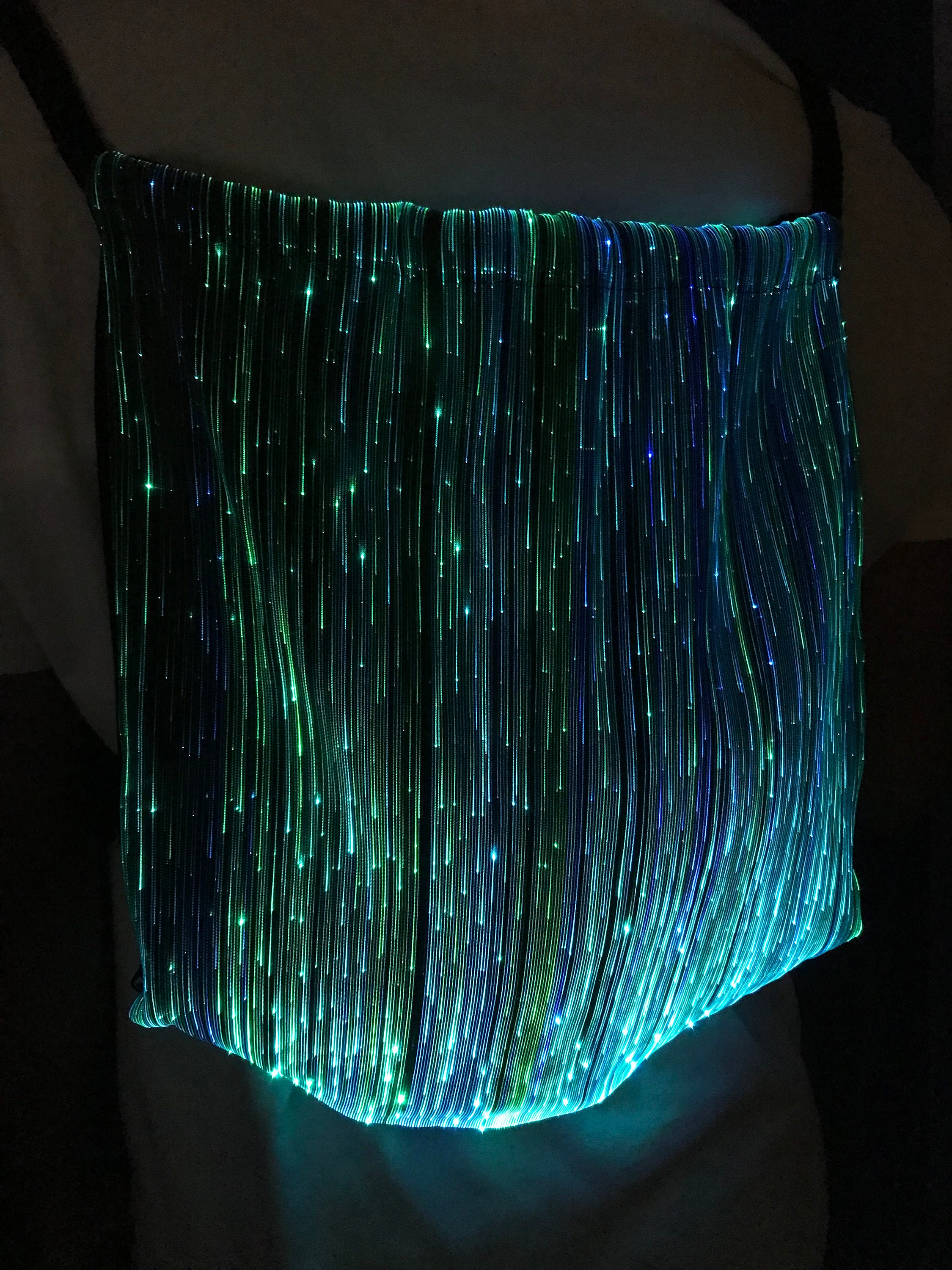 Rare Supreme Light Up Glowing Backpack LED Book Bag Súper Cool Saucy Flex  Swag