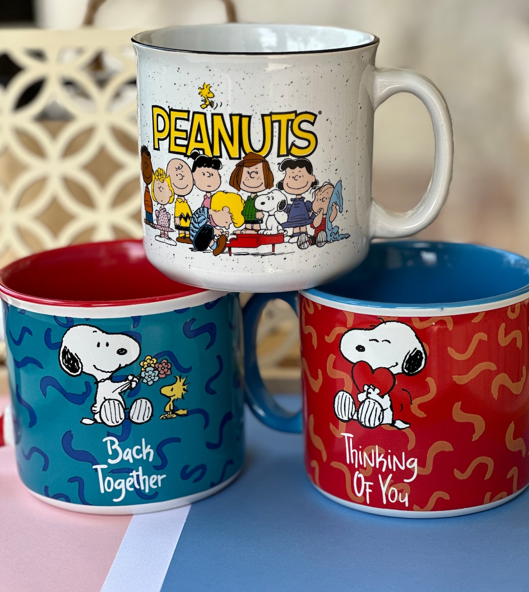 Snoopy Mug Collection Snoopy Happy Together Muggift Etsy