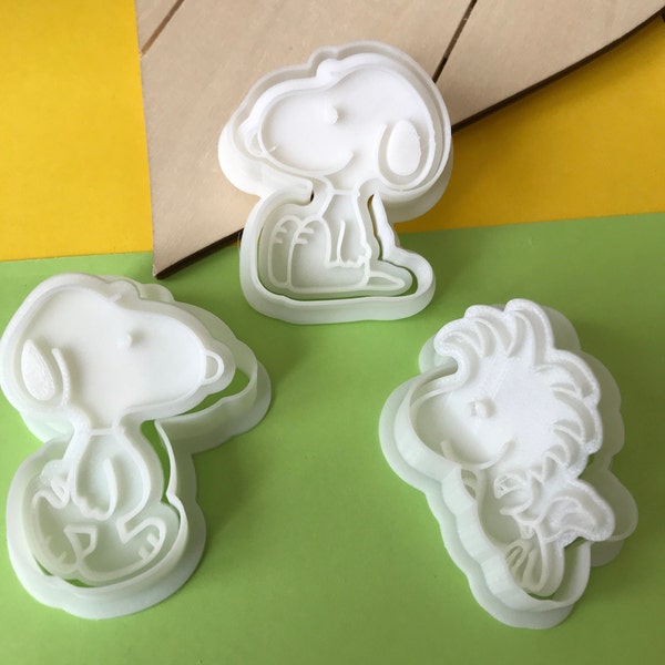 Cartoon Snoopy Cookie Cutter Fondant Icing Sugar Biscuit Embosser Mold Cookie Press Stamp  Baking Tools