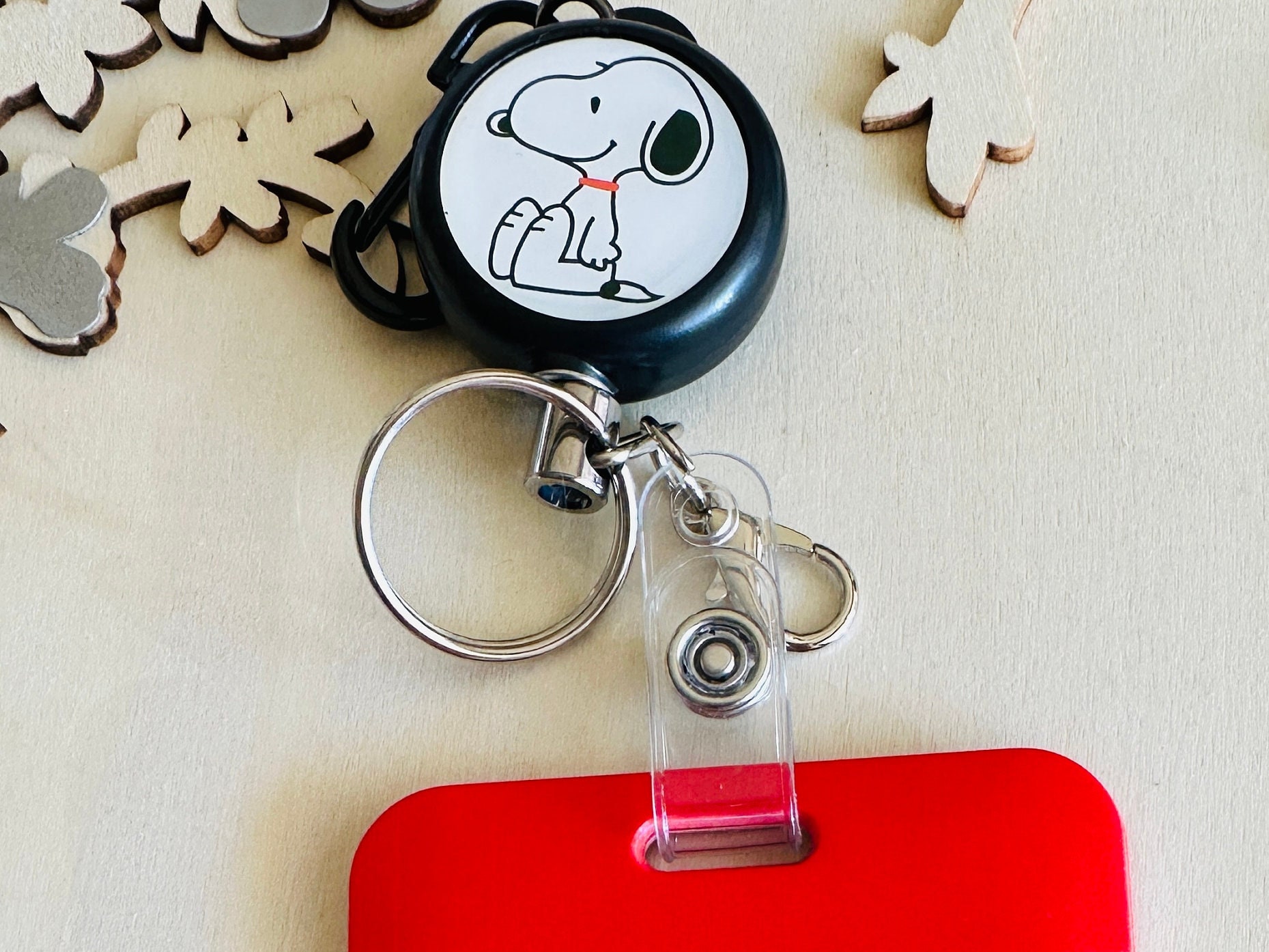Snoopy and His Friends Keychain With Charms Woodstock Key Ring