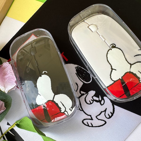 Beste Bluetooth Notebook Cartoon Mute Funkmaus -Snoopy Maus für PC Mac Charakter Design - Geschenk für Lehrer Schüler Büro