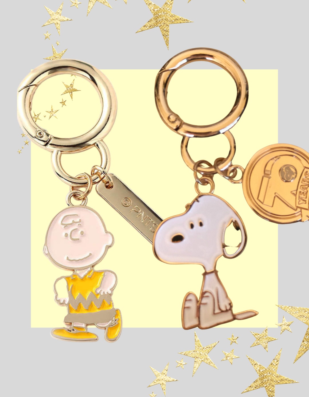 Cute Genuine Peanuts Key Chain Snoopy and His Friends Enamel Keychain ...