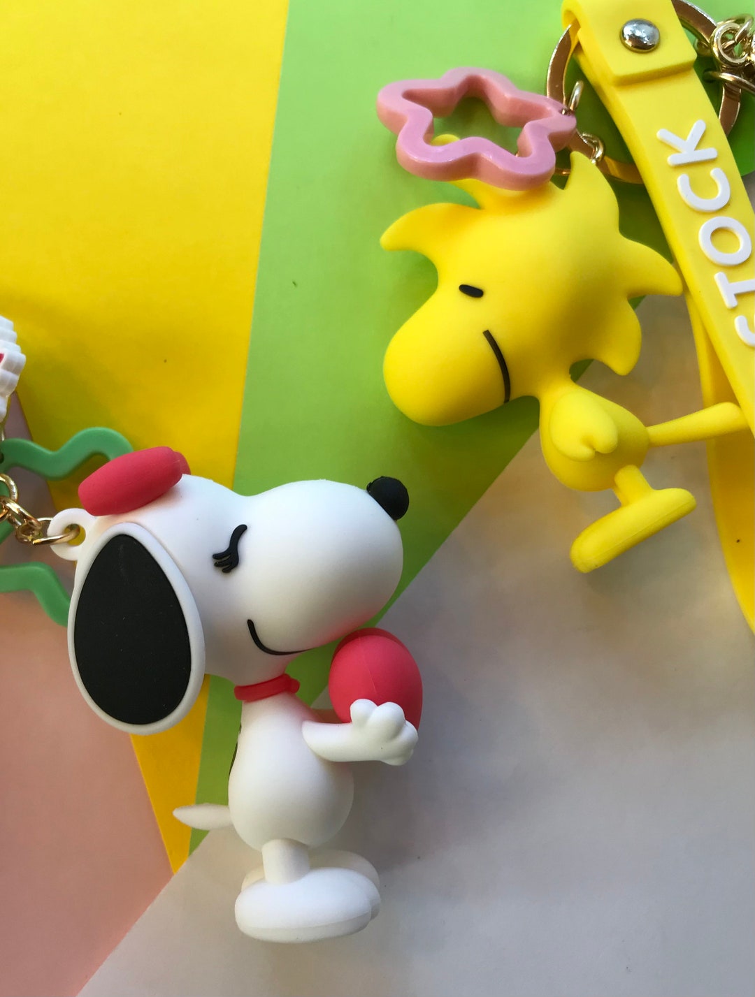 Snoopy and His Friends Keychain With Charms Woodstock Key Ring-belle With  Best Friend Key Chain Be Mine Key Chain 