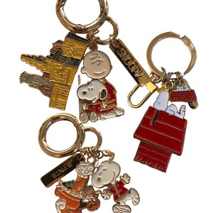 Cute Genuine Peanuts Key Chain Snoopy and His Friends Enamel Keychain ...