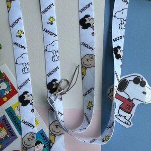 Cartoon Snoopy Design ID Card Lanyard keychain Lanyard Badges Holder ...