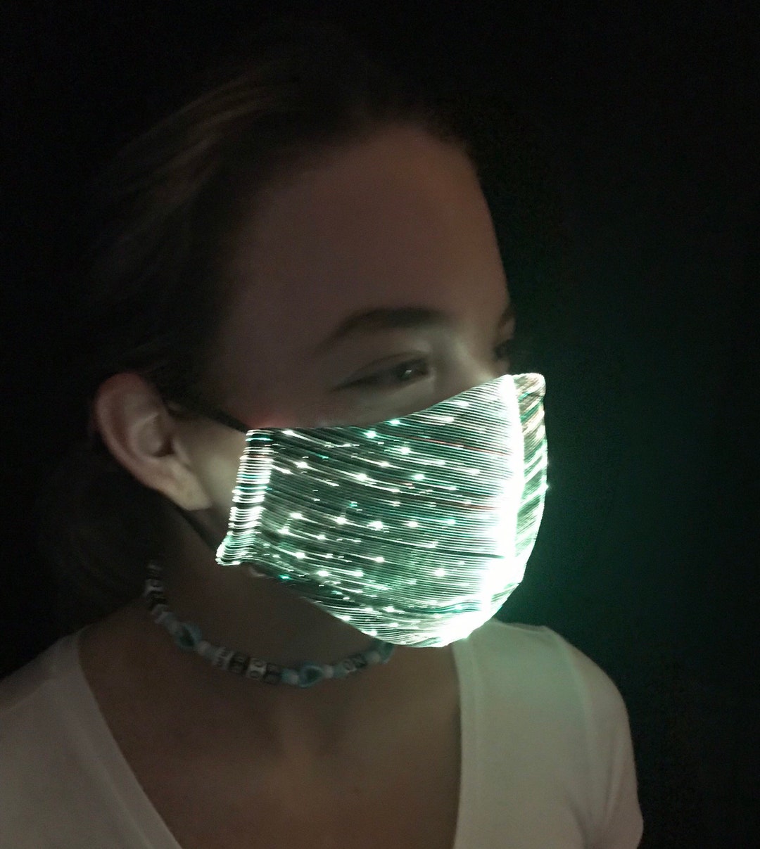 LED Lightup Color Changing Mask Party Biking Running Night Mask USB