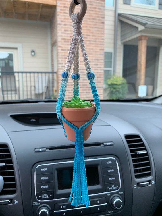 Interior Car Accessories Christmas Gifts For Her Cool Car Accessories Beaded Car Charms Tie Dye Macrame Handmade Accessory