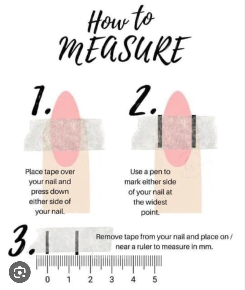 Finger Nail Sizer Ruler Meg Thee Stallion Inspired Nails - Etsy