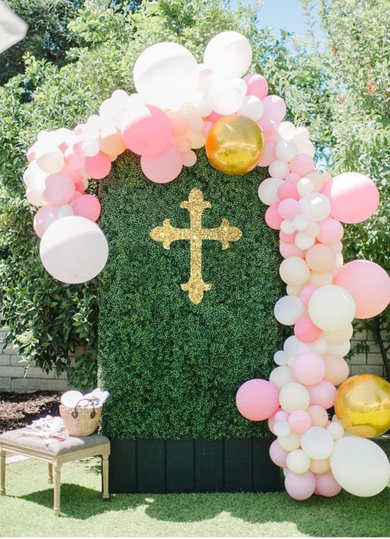 Baptism Backdrop Cutout, Baptism Cross Prop, Baptism Party Decor Photo