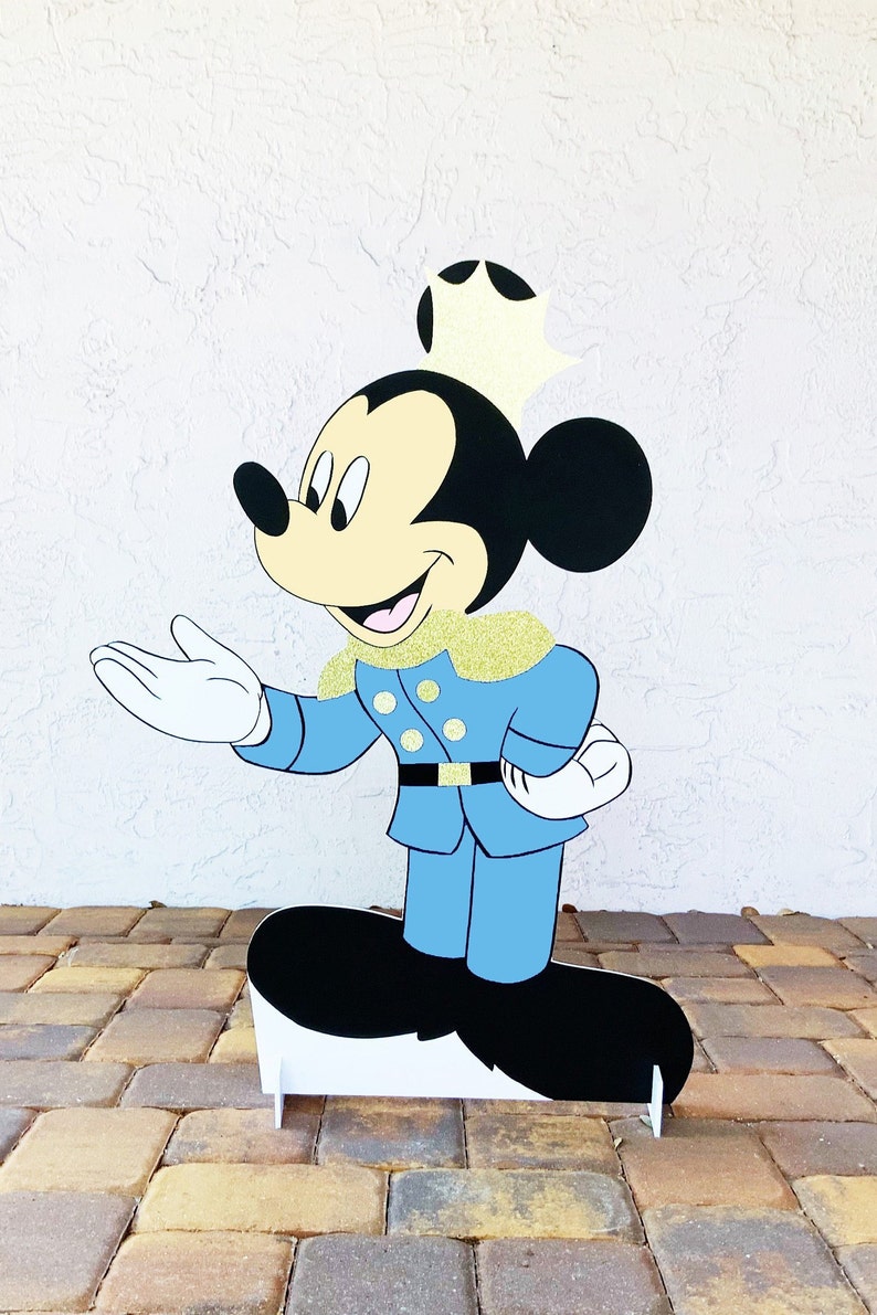 Royal Prince Mickey Mouse Cutouts Royal Blue or Red Party | Etsy