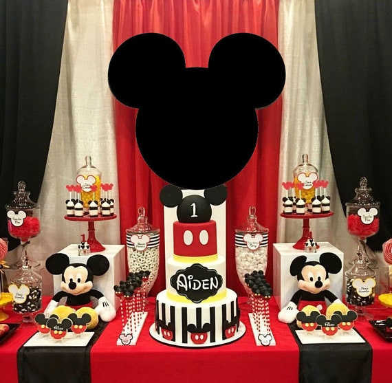 Mickey Mouse Head 2FT Customizable Cutouts Party Decor Prop Il_570xn