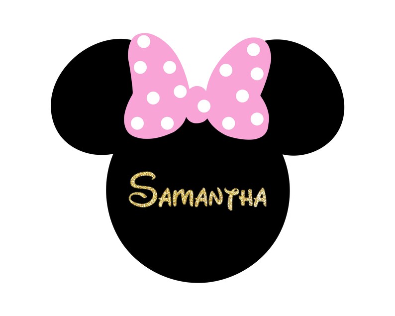 Custom Name Minnie and Mickey Mouse Head Cutouts Party Decor Etsy