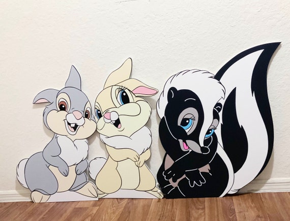2FT Bambi Friends Party Prop Backdrop Cutout, Baby Shower Backdrop Decor, Bambi Party Cutout, Pastel Nursery Prop, Bambi Centerpiece Il_570xn