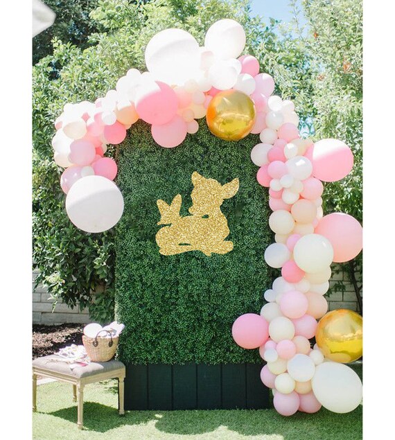 2FT Bambi Gold Glitter Silhouette Party Prop Backdrop Cutout, Baby Shower Backdrop Decor, Bambi Party Cutout, Photo Prop, Bambi Centerpiece Il_570xn