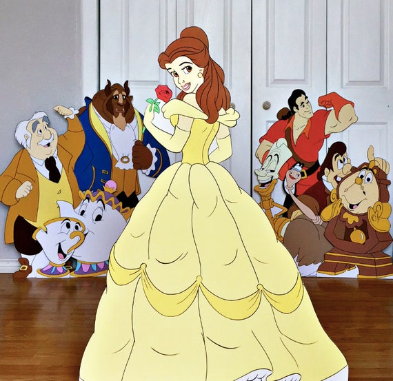Beauty and the Beast Princess Cutout Party Prop Decor, Mrs. Potts, Chip, Cogsworth, Lumiere Party props Il_570xn