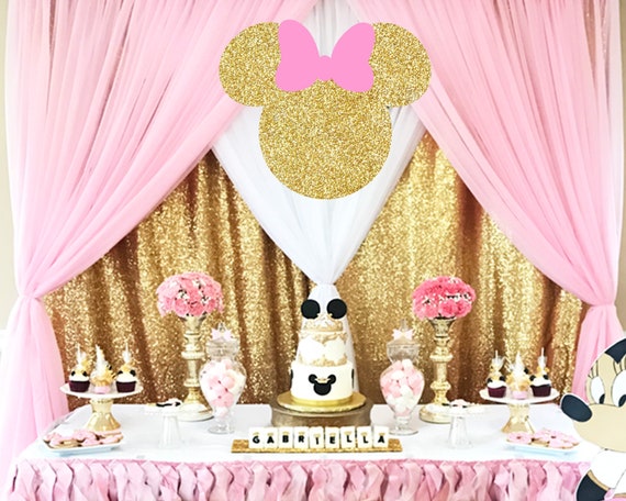 2FT Minnie Mouse Head Customizable Cutouts Party Decor Photo Prop, Minnie Head Cutout Il_570xn