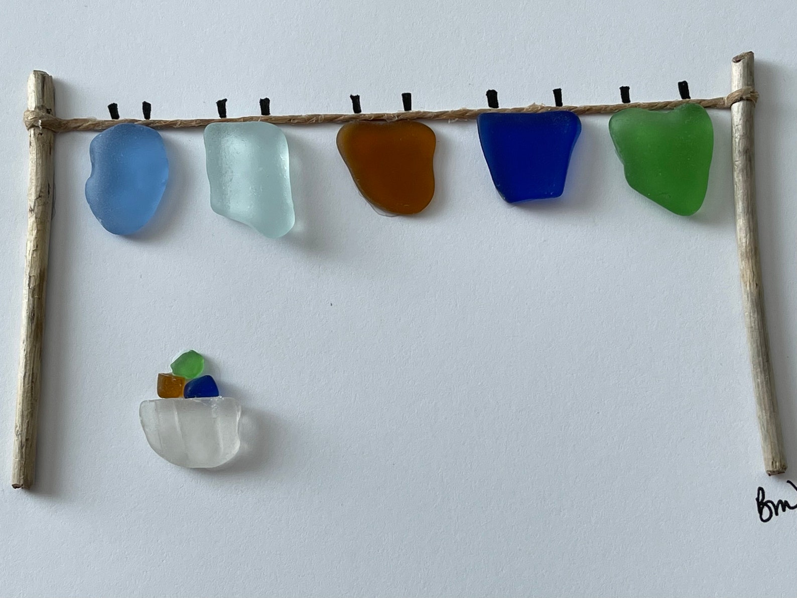 FRAMED Sea Glass Art Picture. Customize and Personalize to Etsy Canada