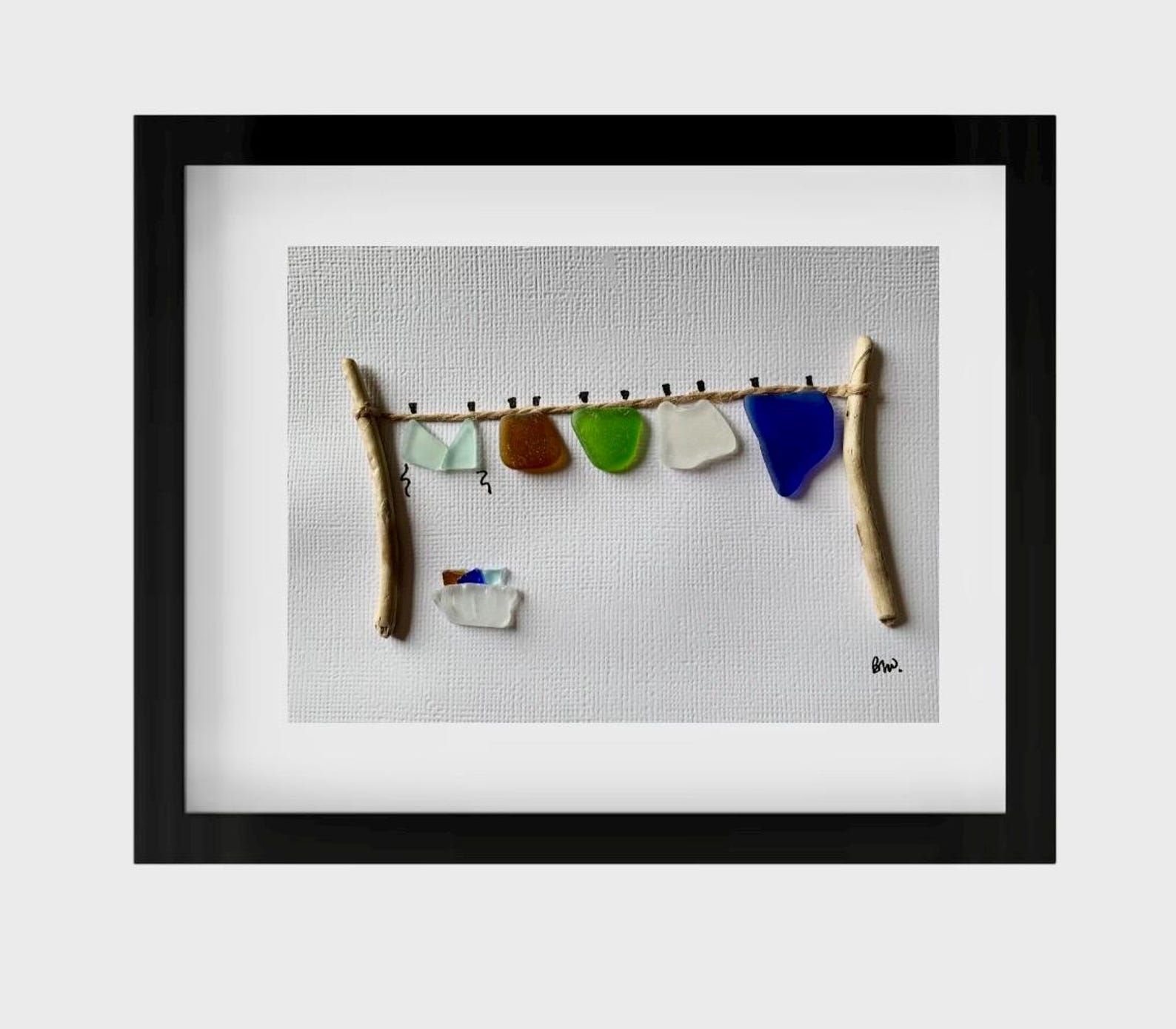 Sea Glass Art – Framed Sea Glass Art – Handmade Beach House Decor - Etsy