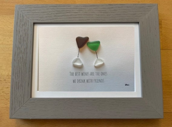 FRAMED Sea Glass Art Picture. Customize and Personalize to Create