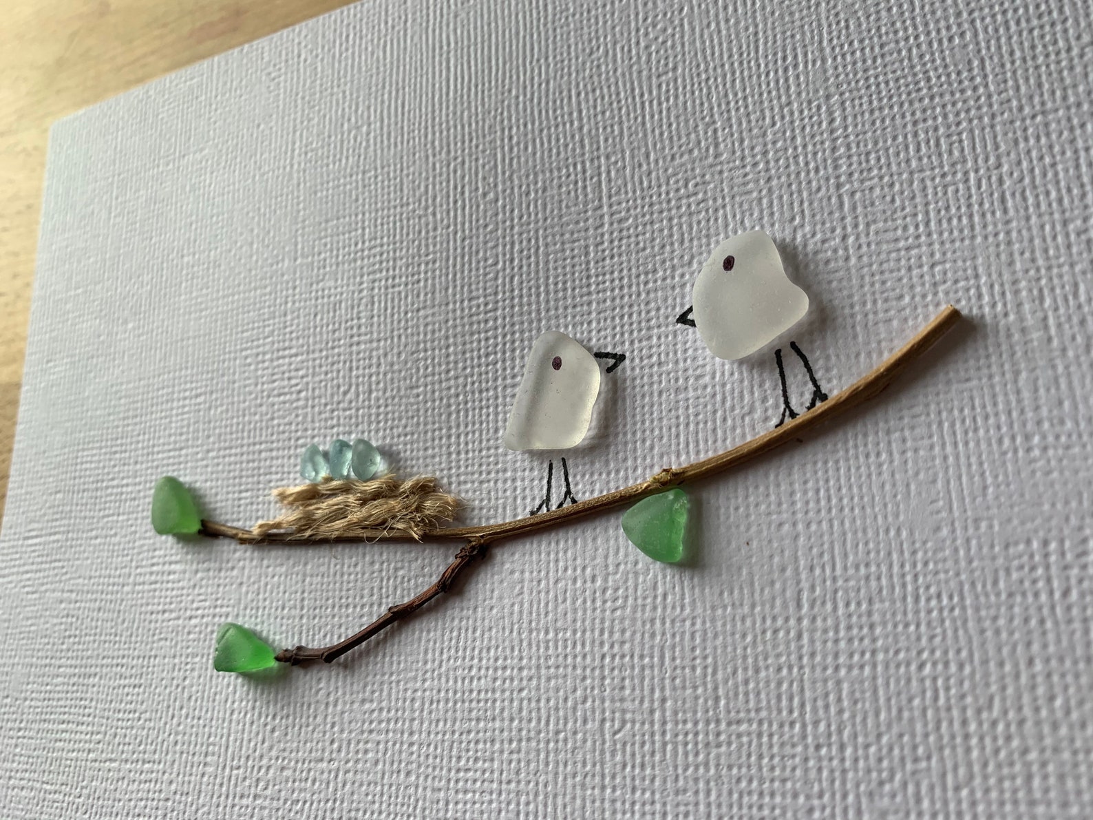 FRAMED Sea Glass Art Picture. Customize and personalize to Etsy.de