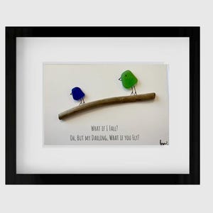 Sea Glass Art – Framed Sea Glass Art – Handmade Beach House Decor