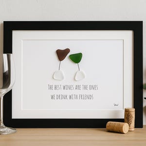 Framed Sea Glass Art: Personalized Coastal Decor, Nova Scotia Driftwood