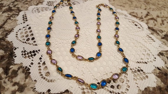 Austrian Crystal Vintage Glass Necklace - image 7
