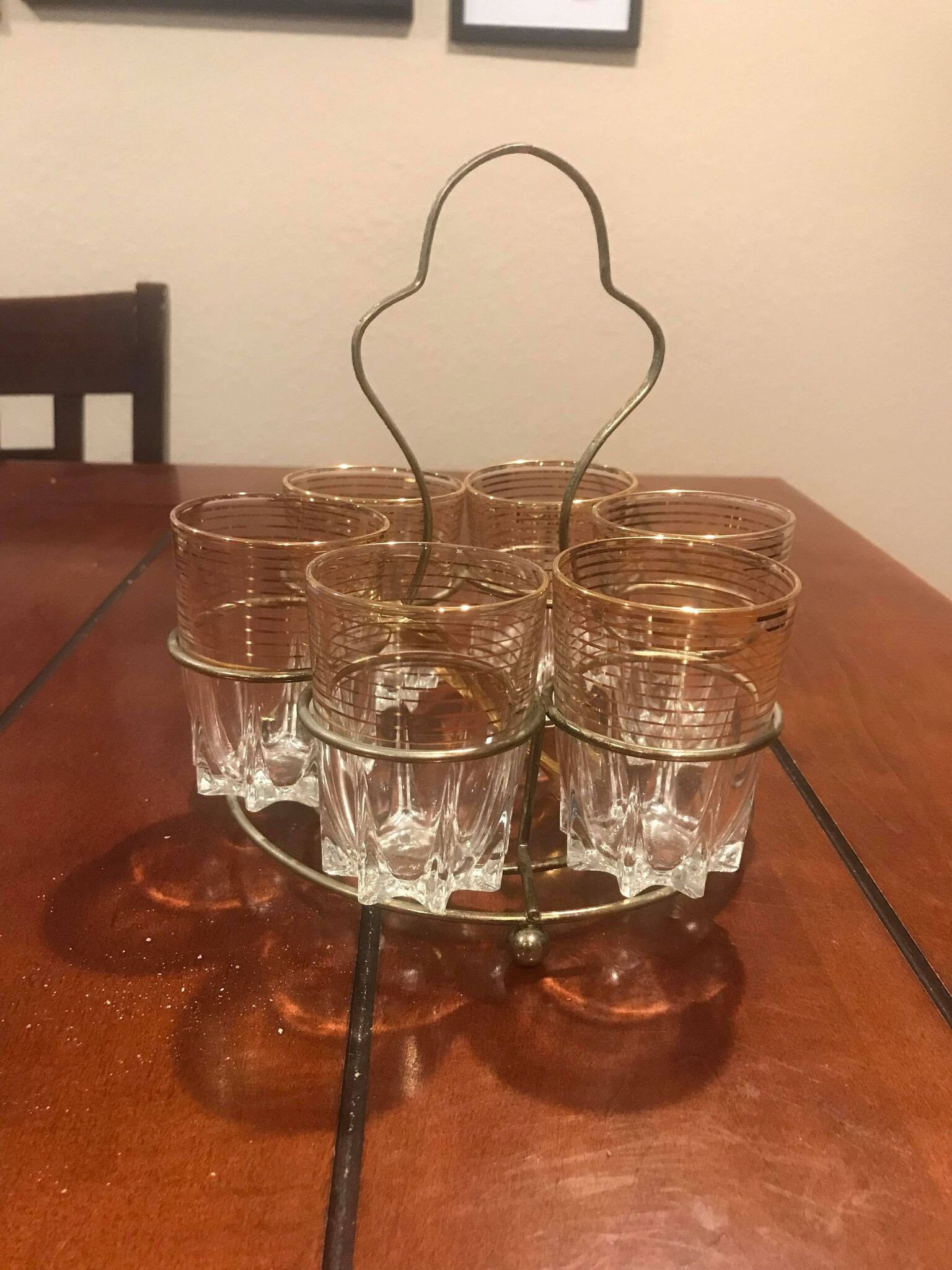 Drinking Glasses With Carry Tray Etsy