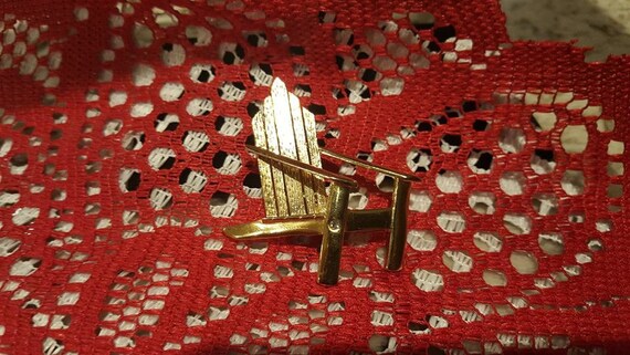 Adirondack Chair Vintage Brooch - image 5