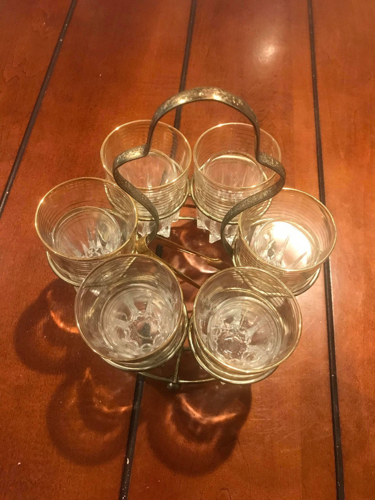 Drinking Glasses With Carry Tray Etsy