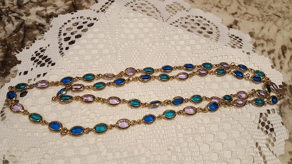 Austrian Crystal Vintage Glass Necklace - image 4