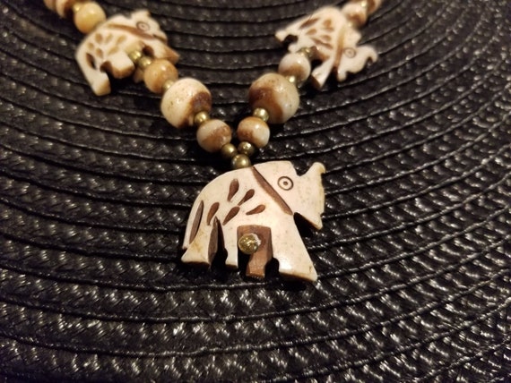 Elephant Wood Bead Necklace - image 4