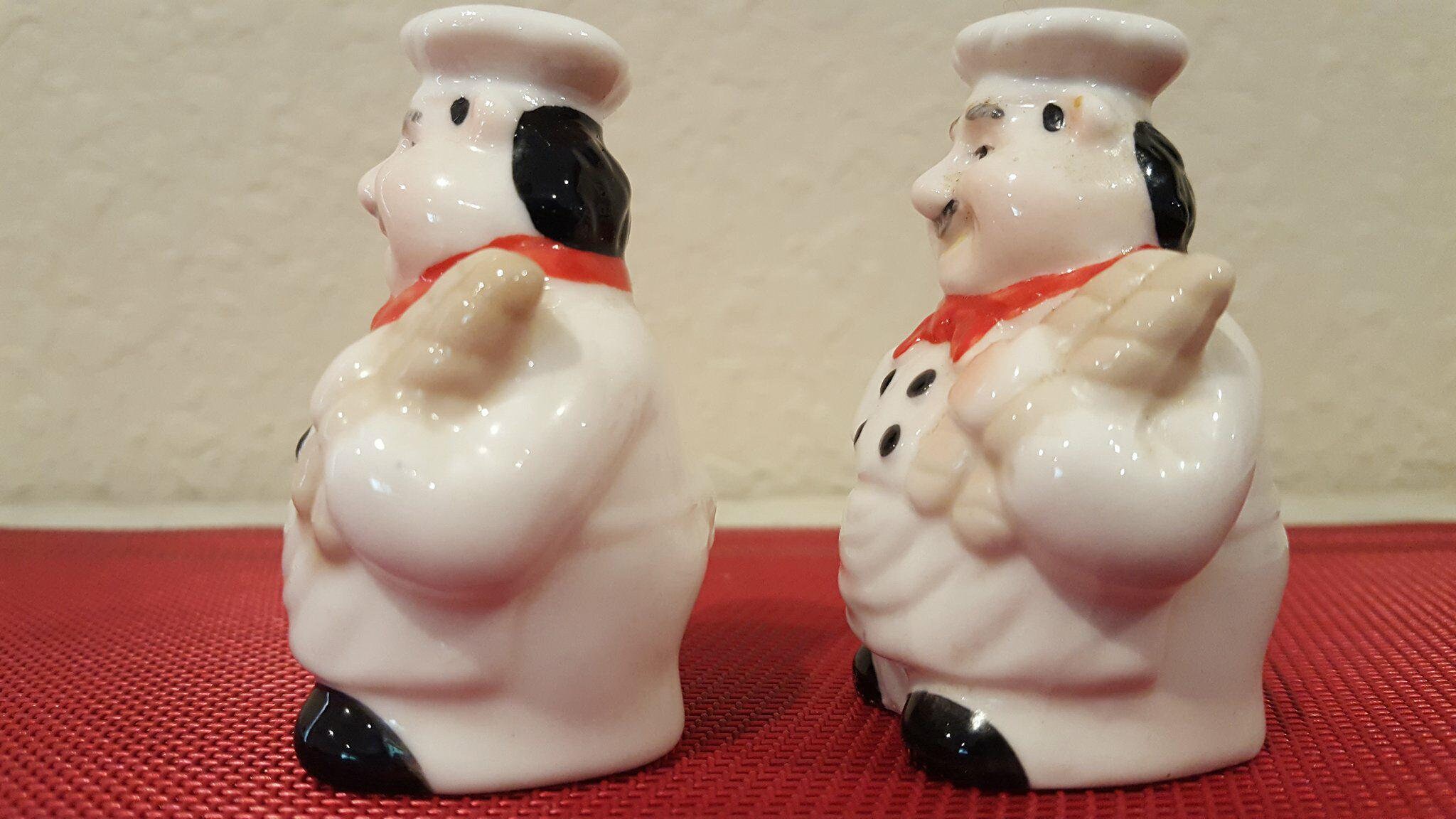 Vintage Chef Salt and Pepper Shakers Etsy España