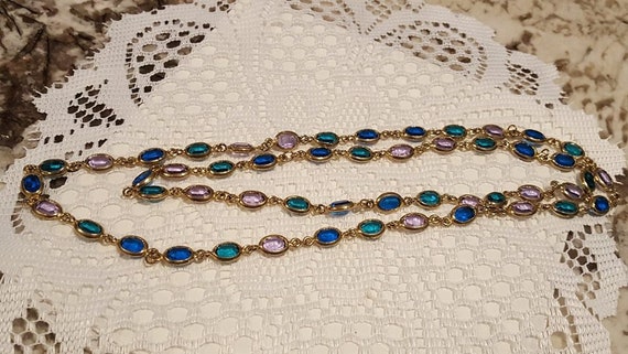 Austrian Crystal Vintage Glass Necklace - image 1