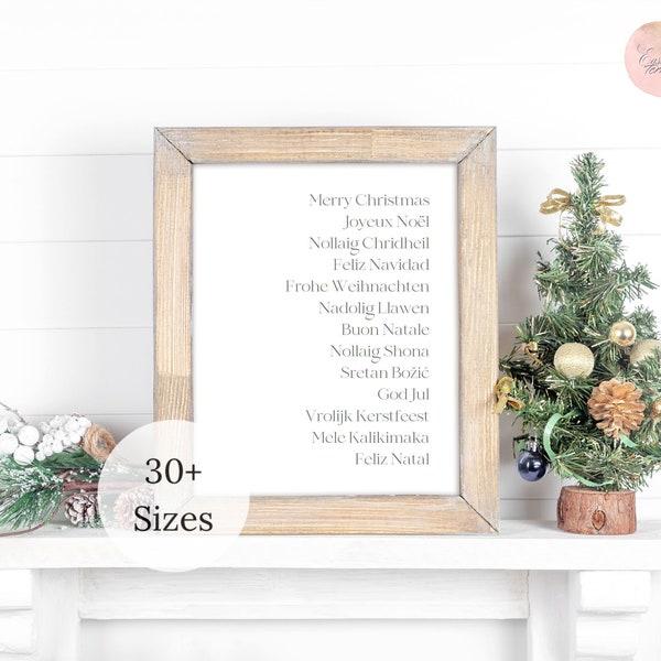 Merry Christmas Different Languages Etsy