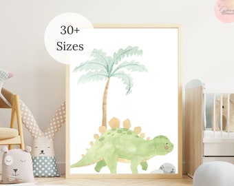 Impression numérique bébé dinosaure, Stegosaurus Wall Art, Nursery Decor