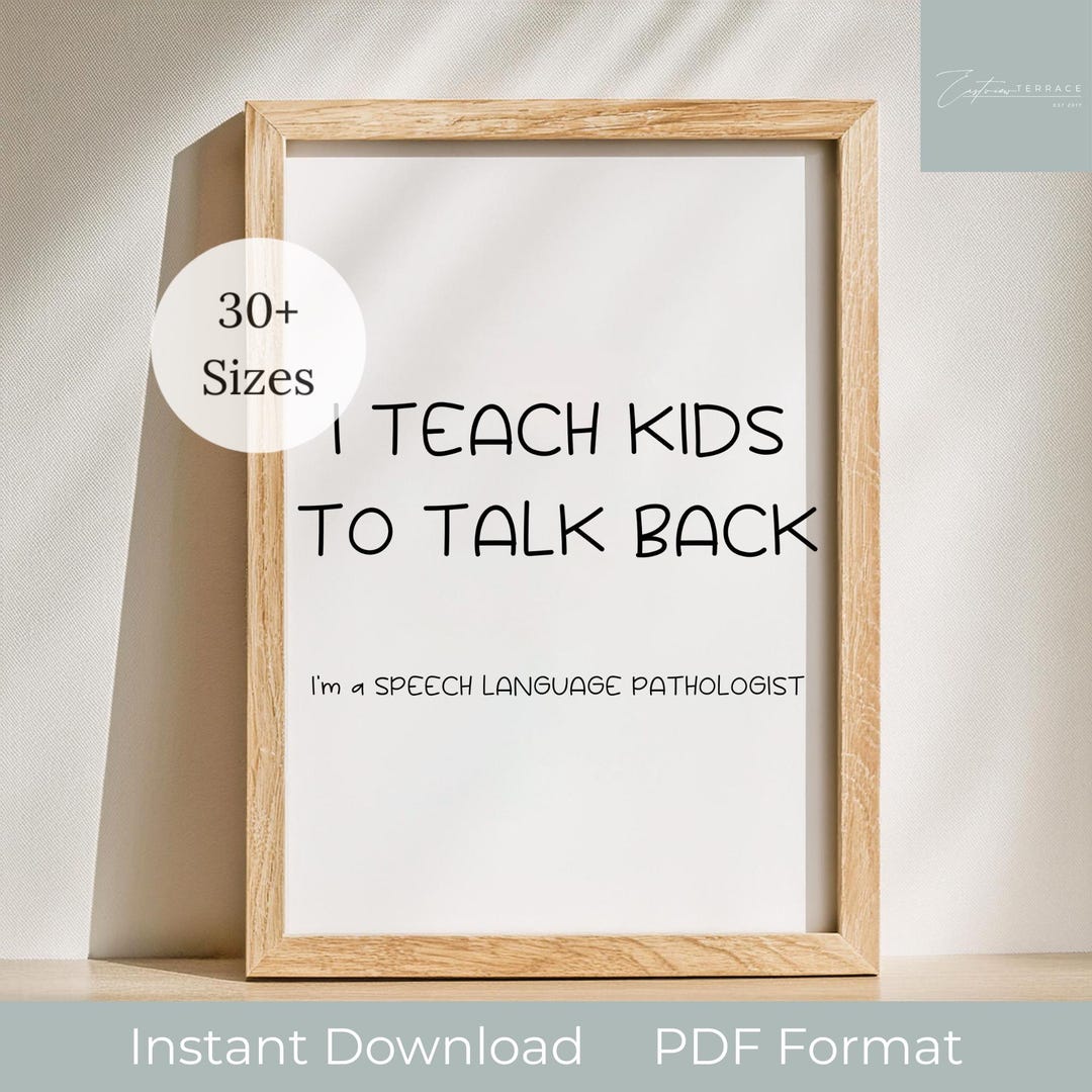 Funny SLP Quote Art Print- Speech Language Pathologist Graduation Gift ...