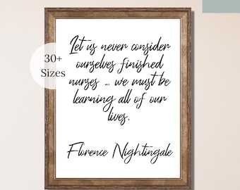 Florence Nightingale Quote Print, Nurse Gift