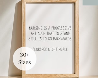 Florence Nightingale Quote Print, Nursing Student Gift