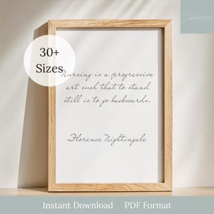 Florence Nightingale Quote Print, Nursing Student Graduation Gift