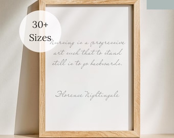Florence Nightingale Quote Print, Nursing Student Graduation Gift