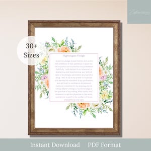 Nightingale Pledge Digital Print, Nursing School Graduation Gift, Nurse Appreciation