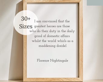Gift For Nurse, Florence Nightingale Quote, Greatest Heroes, Printable Nurse Quotes, Nursing Student Gifts